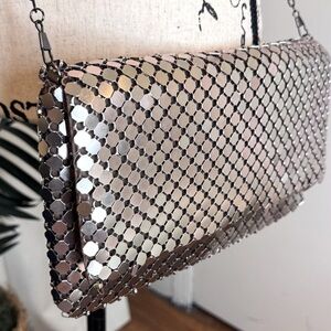 Metallic Mesh Shoulder Bag Crossbody